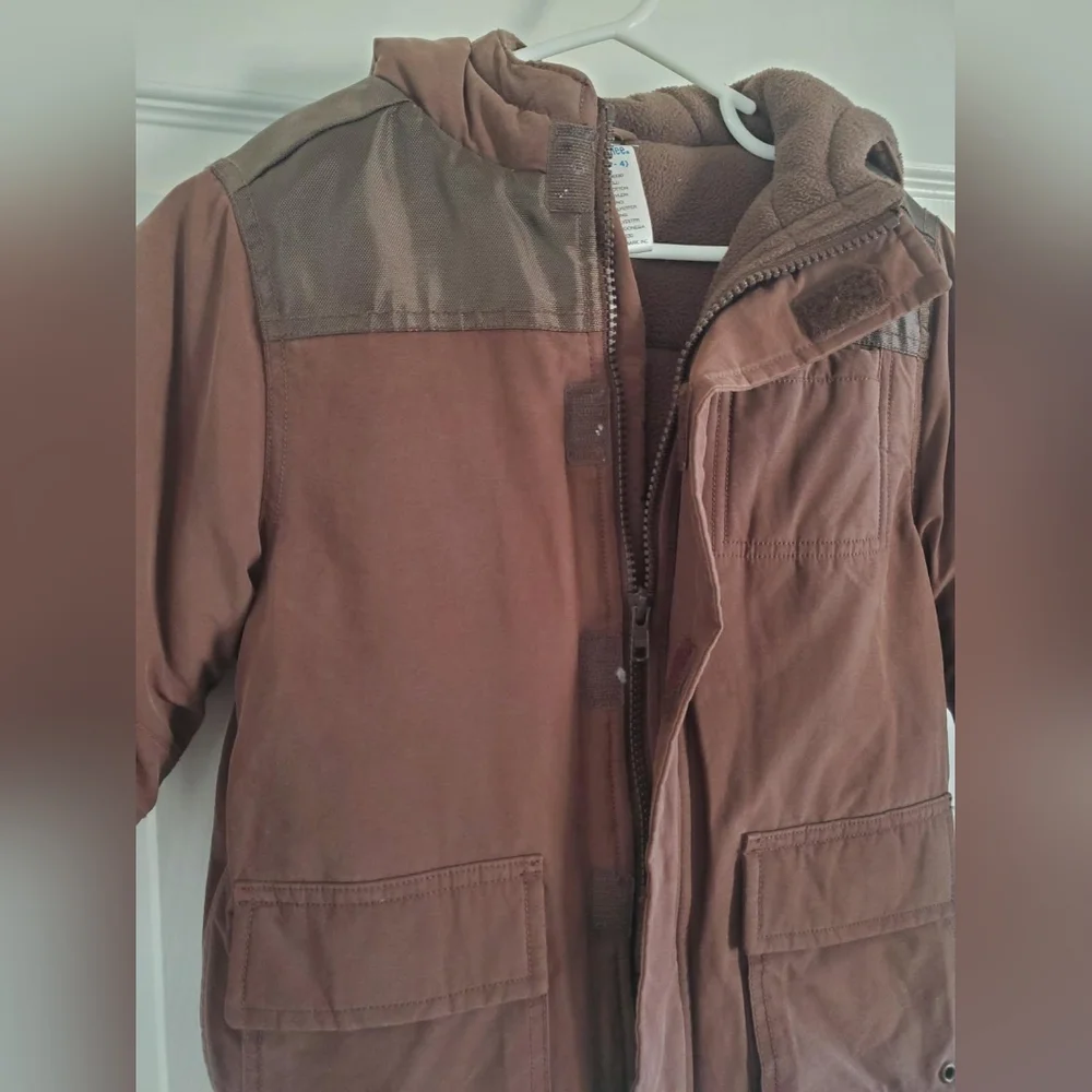 Gymboree Hooded Puffer Jacket in Brown
